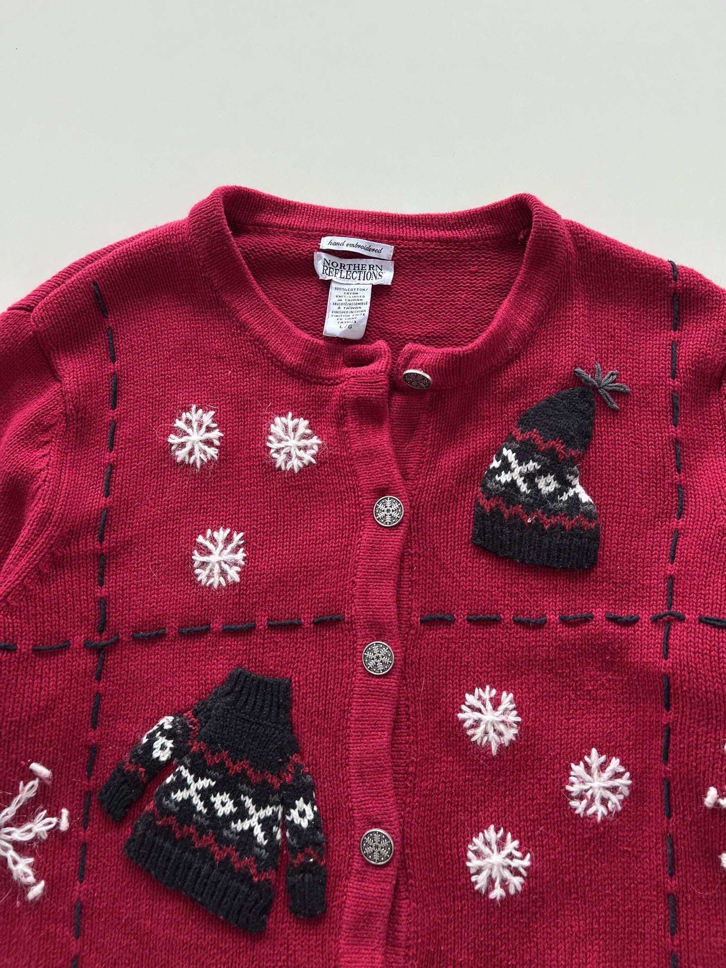 Northern Reflections hand Embroidered 100 Christmas Sweater-Bust 46