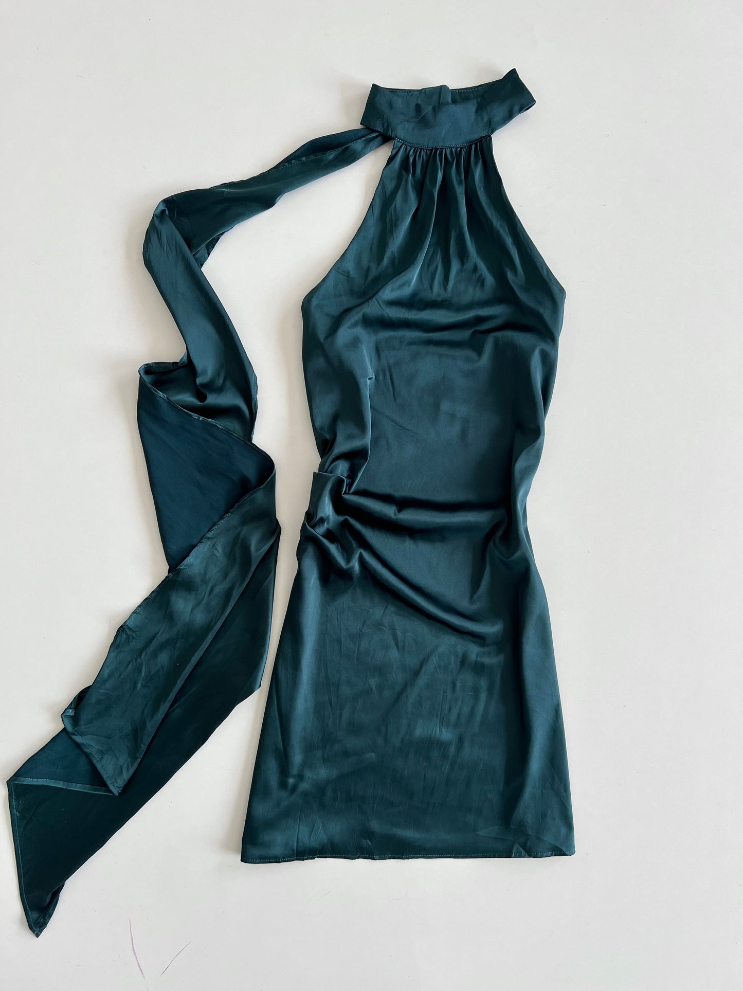 Satin Halter Dress-Bust 38