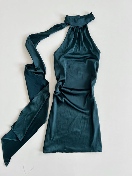 Satin Halter Dress-Bust 38