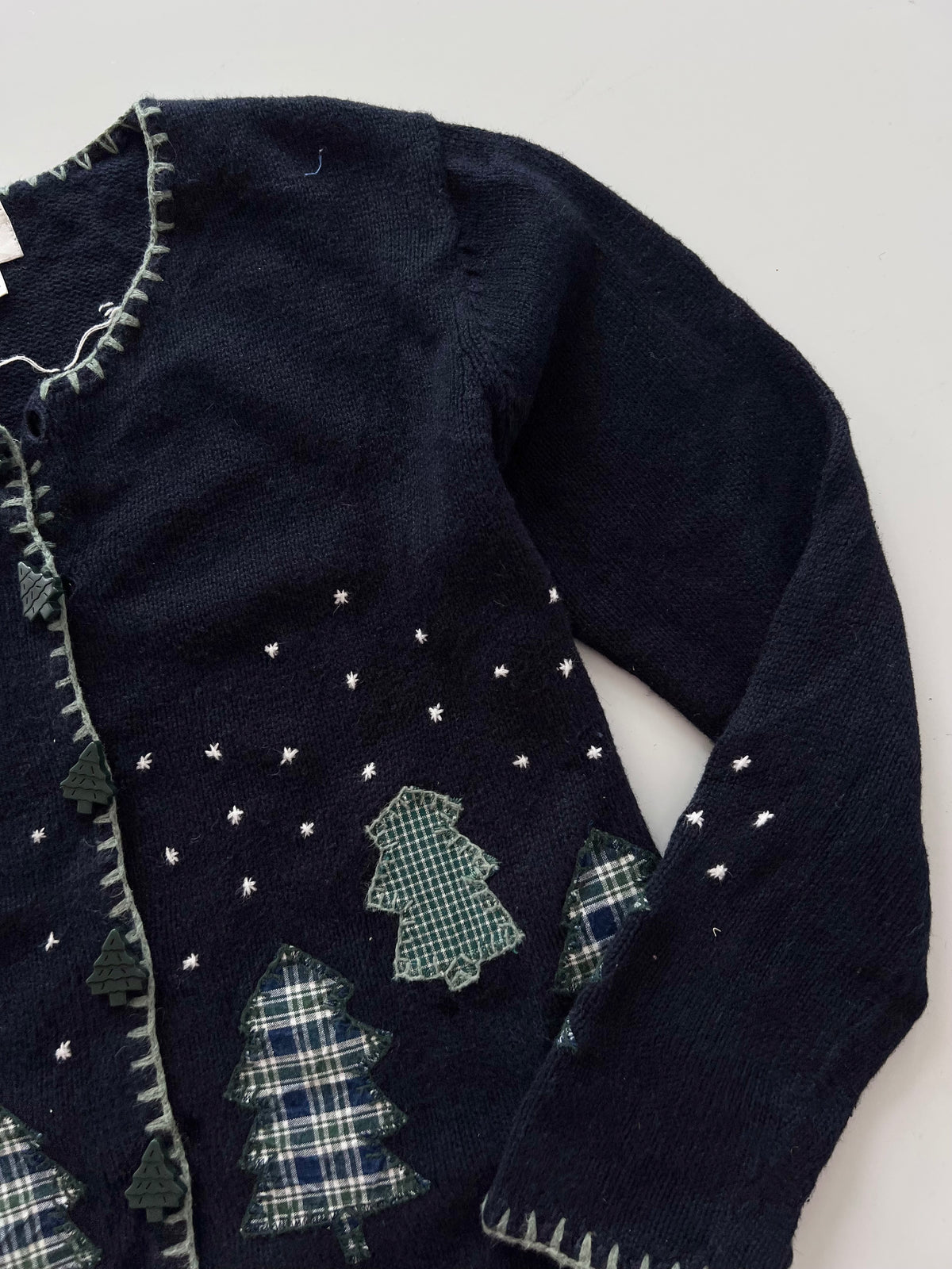 Christopher & Banks Embroidered Christmas Cardigan Sweater-Bust 42