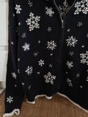 Erika Embroidered Christmas Sweater-Bust 40