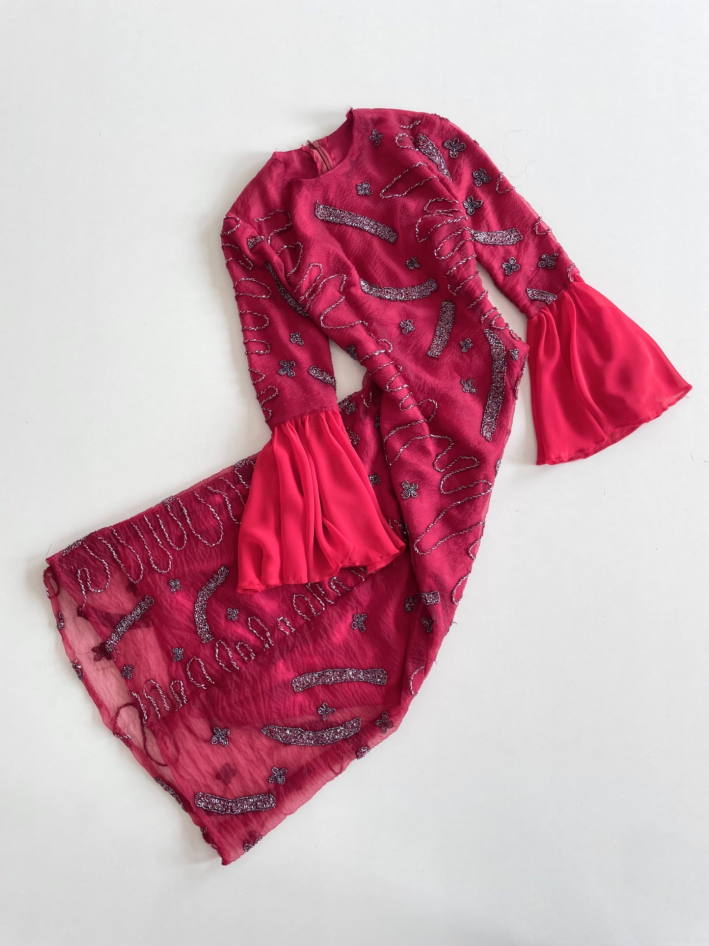 Vintage Embroidered Dress-Bust 32