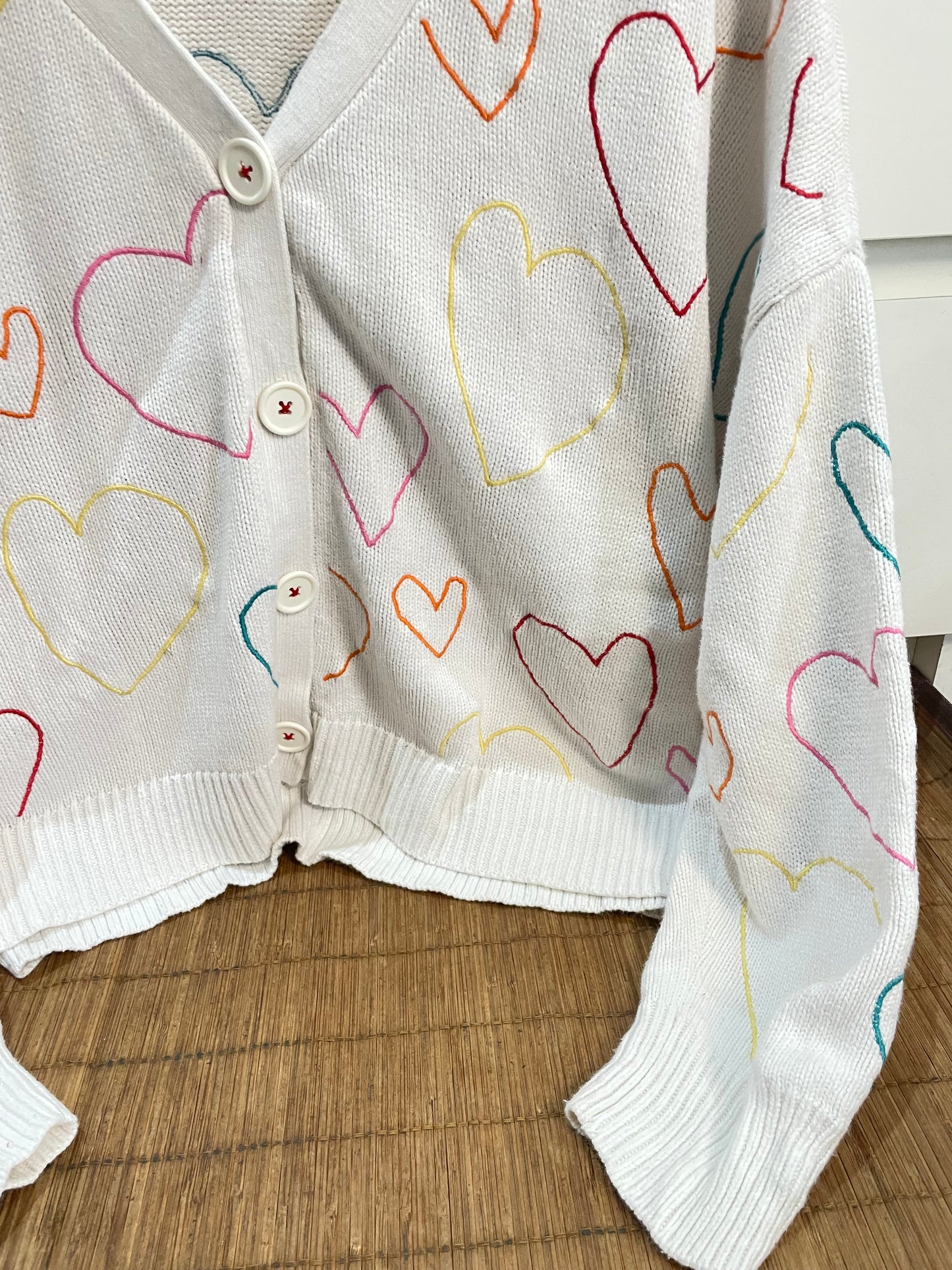 Embroidered Vintage Sweater-Bust 58