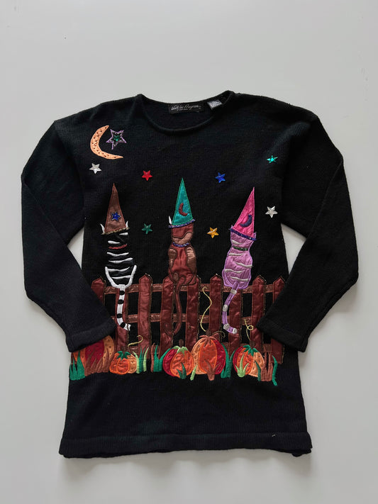 Work in Progress Christmas Hand Embroidered Sweater-Bust 44