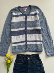 Vintage Hand Embroidered Sweater-Bust 44