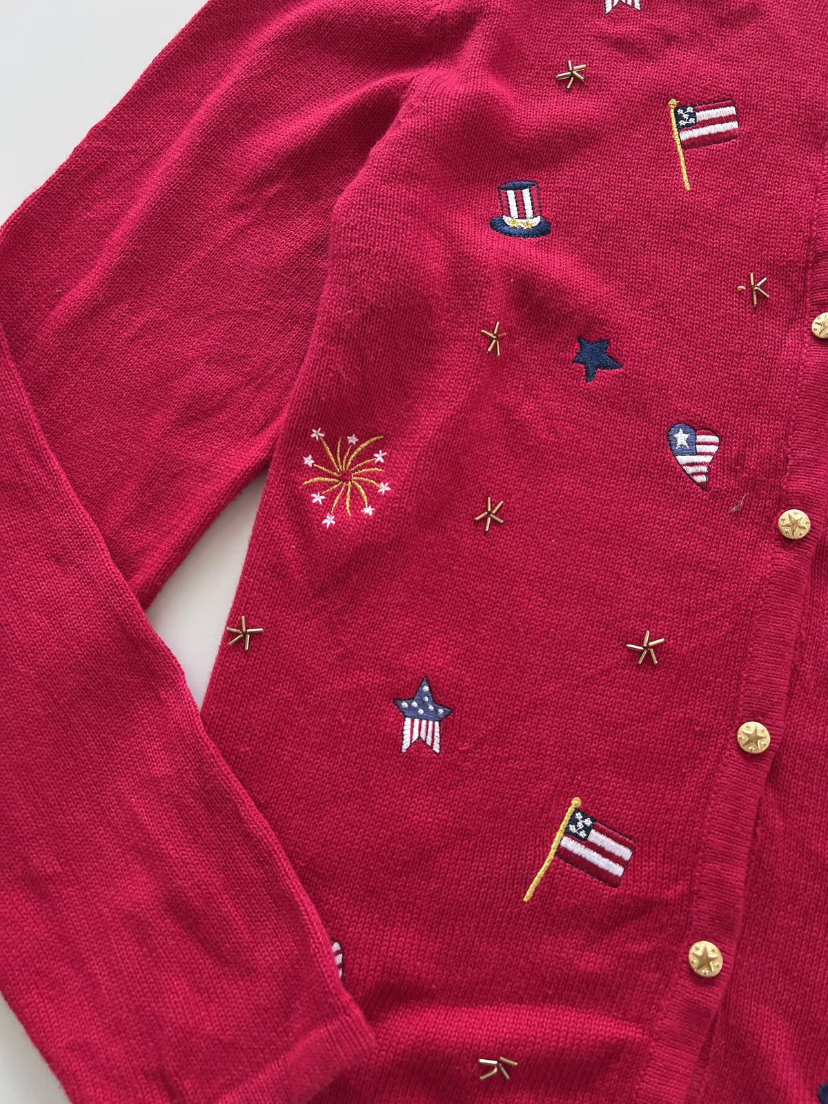 Croft&Barrow Embroidered Christmas Cardigan Sweater-Bust 46