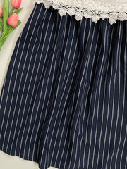 PINSTRIPE LACE DRESS - BUST 34