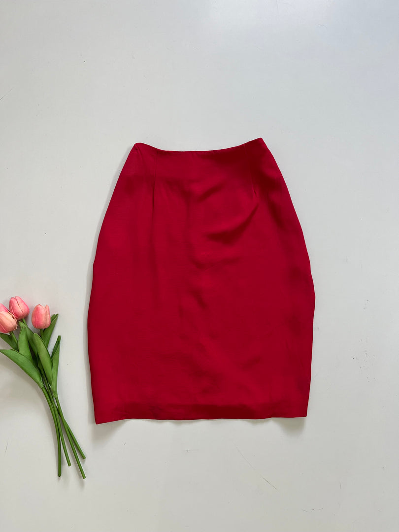 SOLID CHERRY SKIRT - WAIST 26