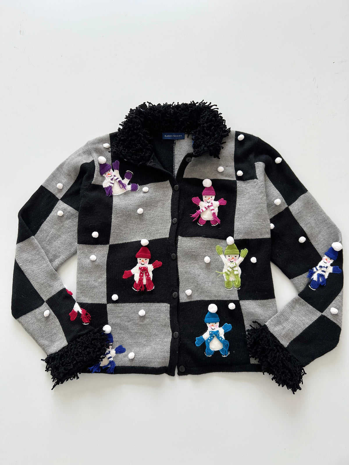 Karen Scott Embroidered Christmas Sweater-Bust 44