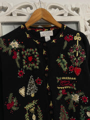 Annex Embroidered Vintage Sweater-Bust 46