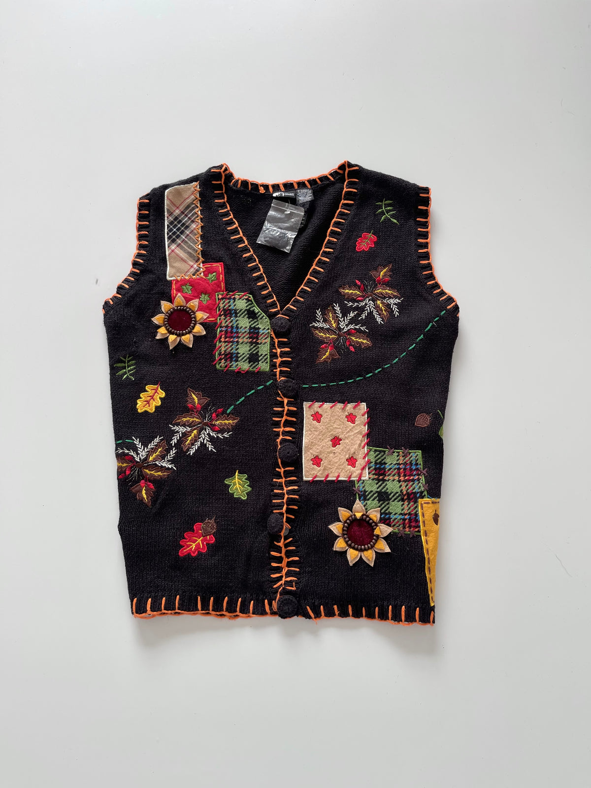Holiday Editions Embroidered Christmas Vest Sweater-Bust 44