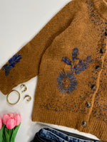 Load image into Gallery viewer, Field Flower Embroidered Cardigan- Bust 34 to 40
