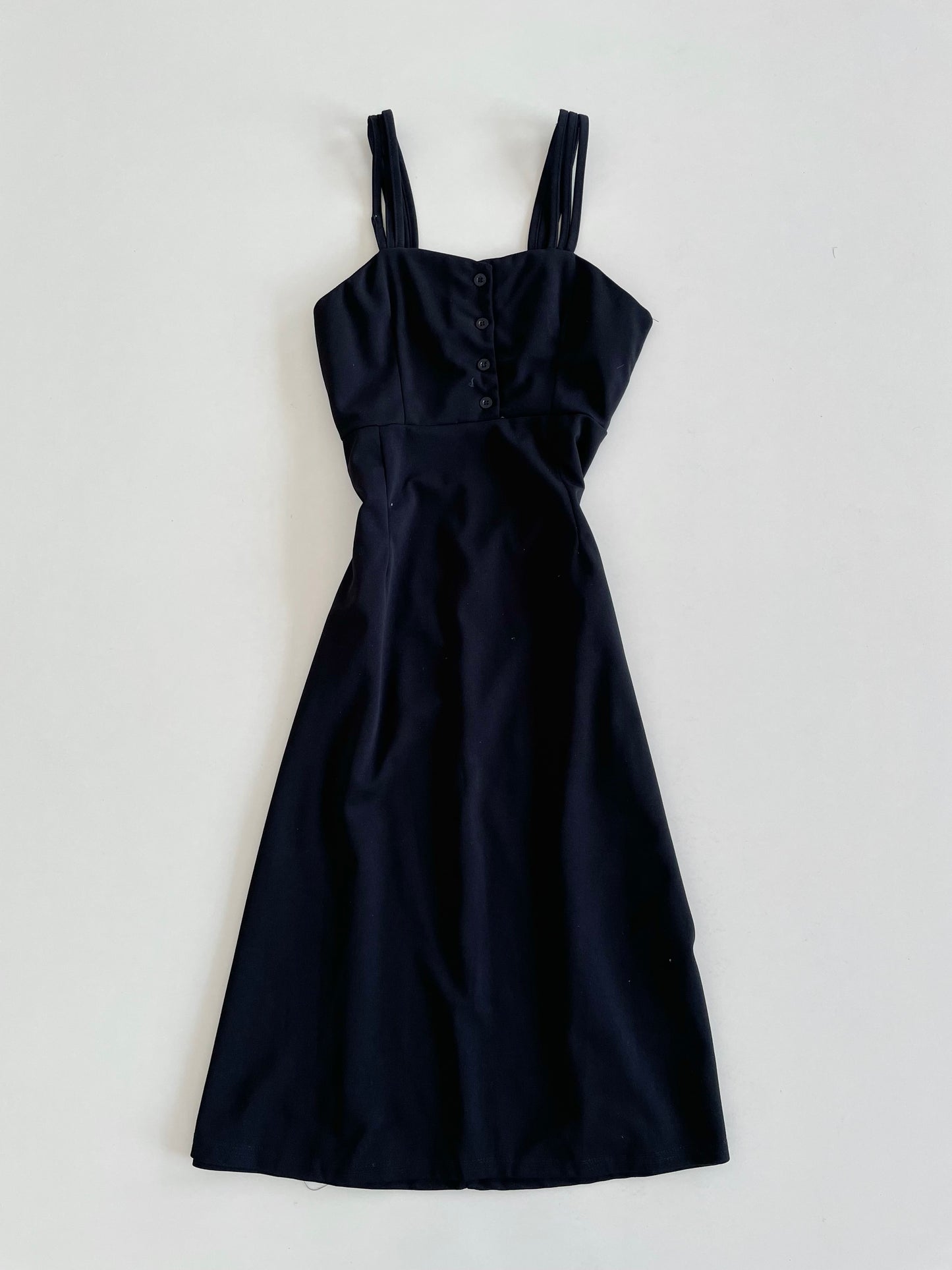 Solid Black Dress-Bust 28 to 30
