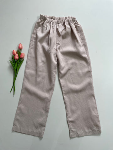 ALMOND TEXTURED PANTS - WAIST 28 TO 34