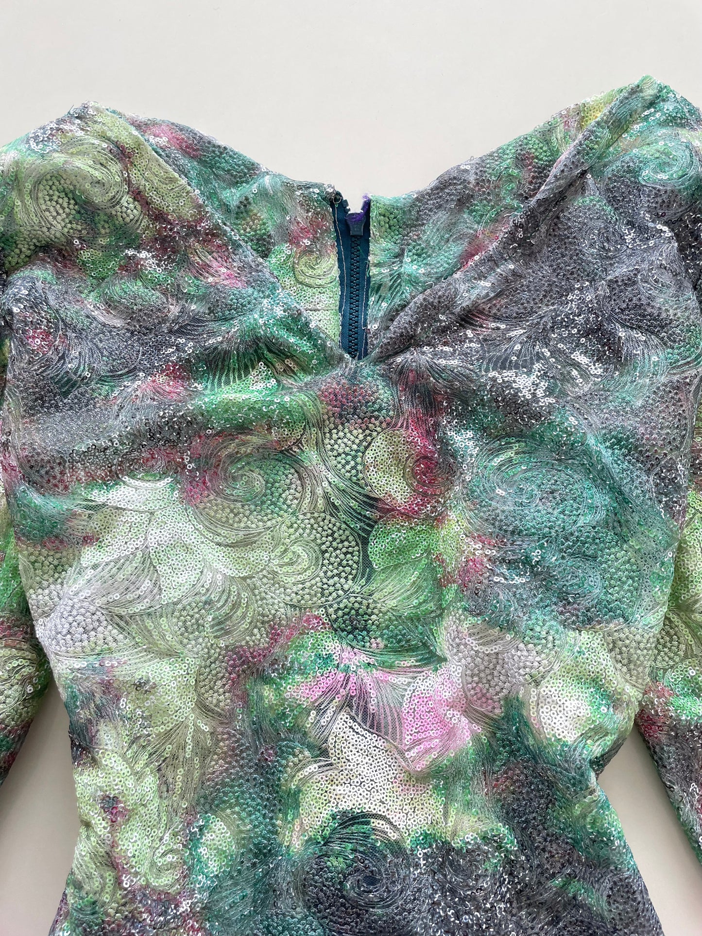 Sequin Sheer Vintage Top-Bust 52