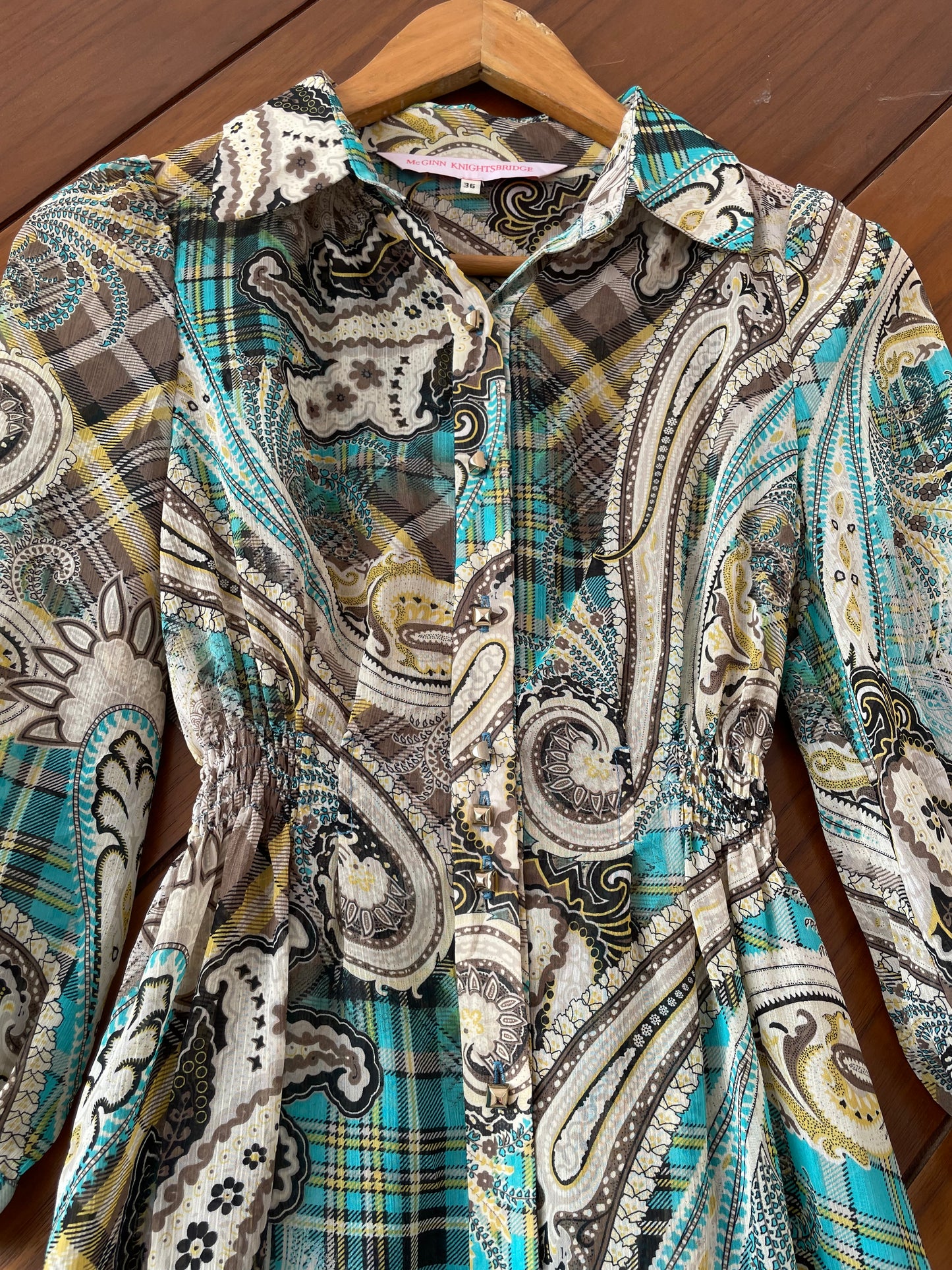 Paisley Sheer Dress-Bust 32 to 34
