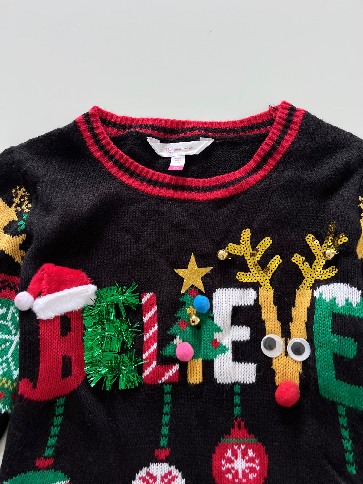 No Boundaries Christmas Sweater-Bust 32
