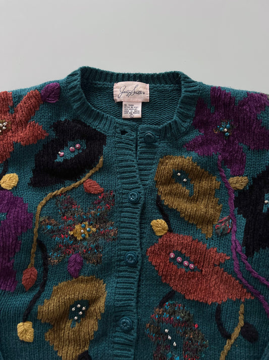 Jaclyn Smith Embroidered Sweater-Bust 46