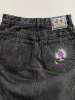 Load image into Gallery viewer, POP84 EMBROIDERED DENIM SKIRT - WAIST 26
