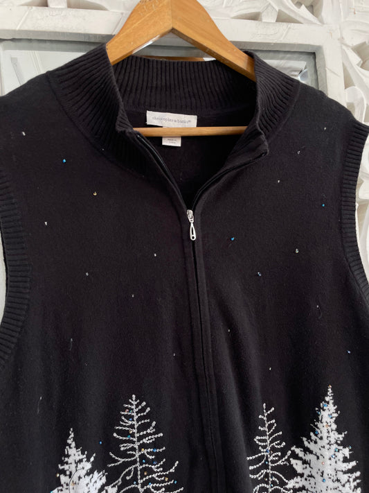 Christopher & Banks Christmas Sweater Vest-Bust 44