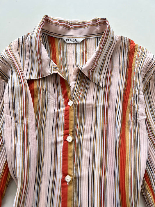 Xiagu Fashion Sheer Pleated Shirt-Bust 40 to 42