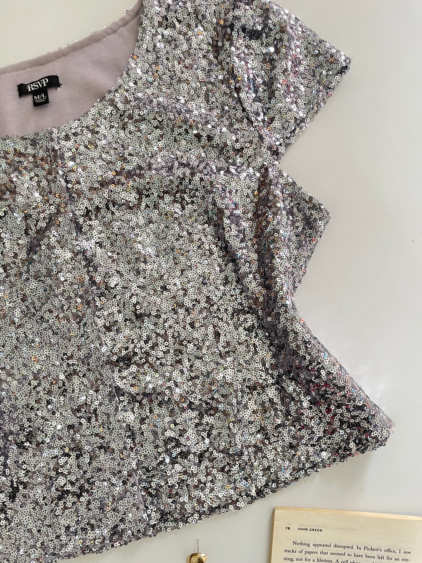 Sequin Top-Bust 36