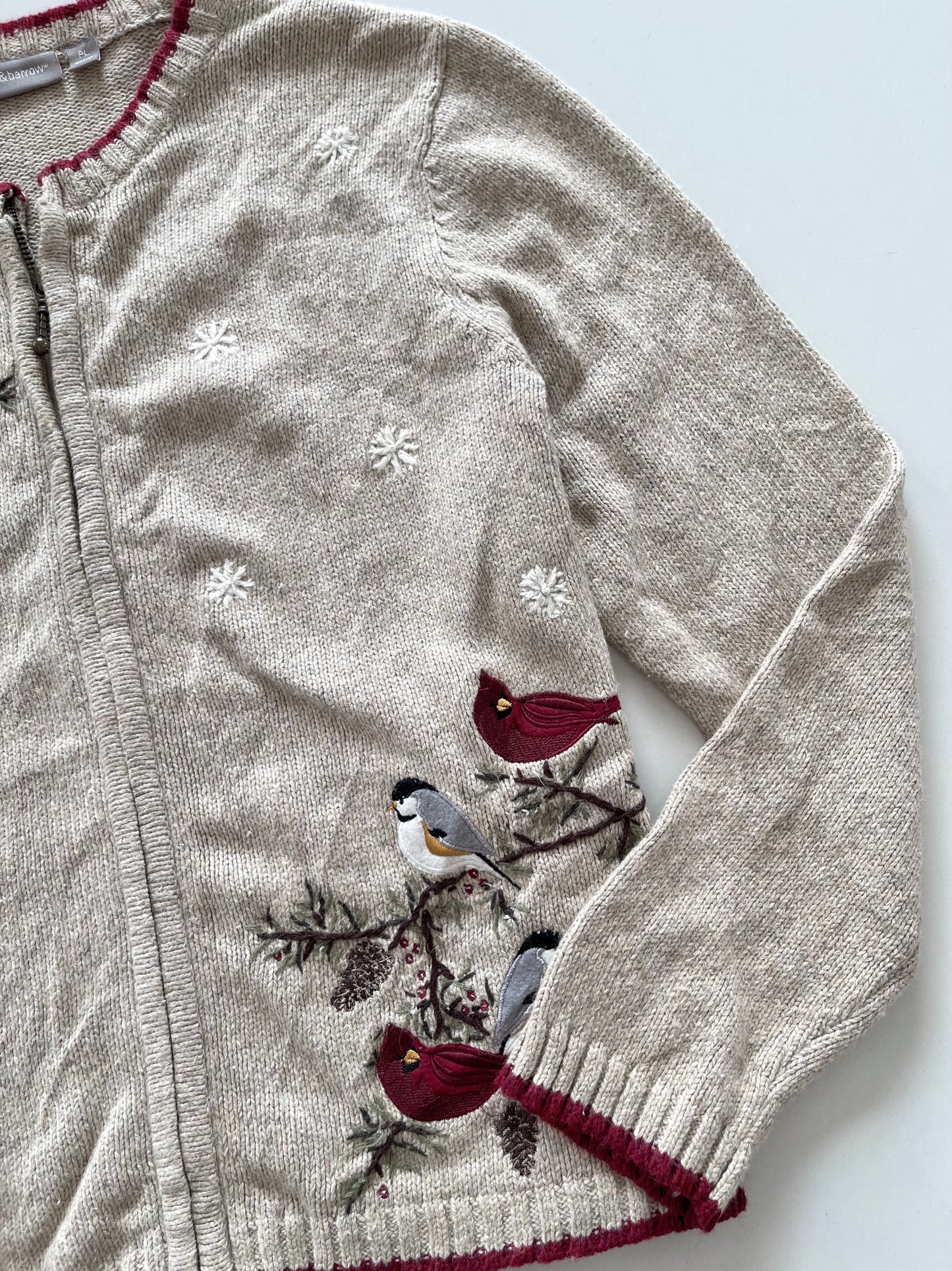 Croft &Barrow Embroidered Zipper-Bust 44