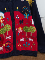 Embroidered Christmas Sweater-Bust 44