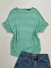 Sea Green Crochet Top-Bust 42 to 50
