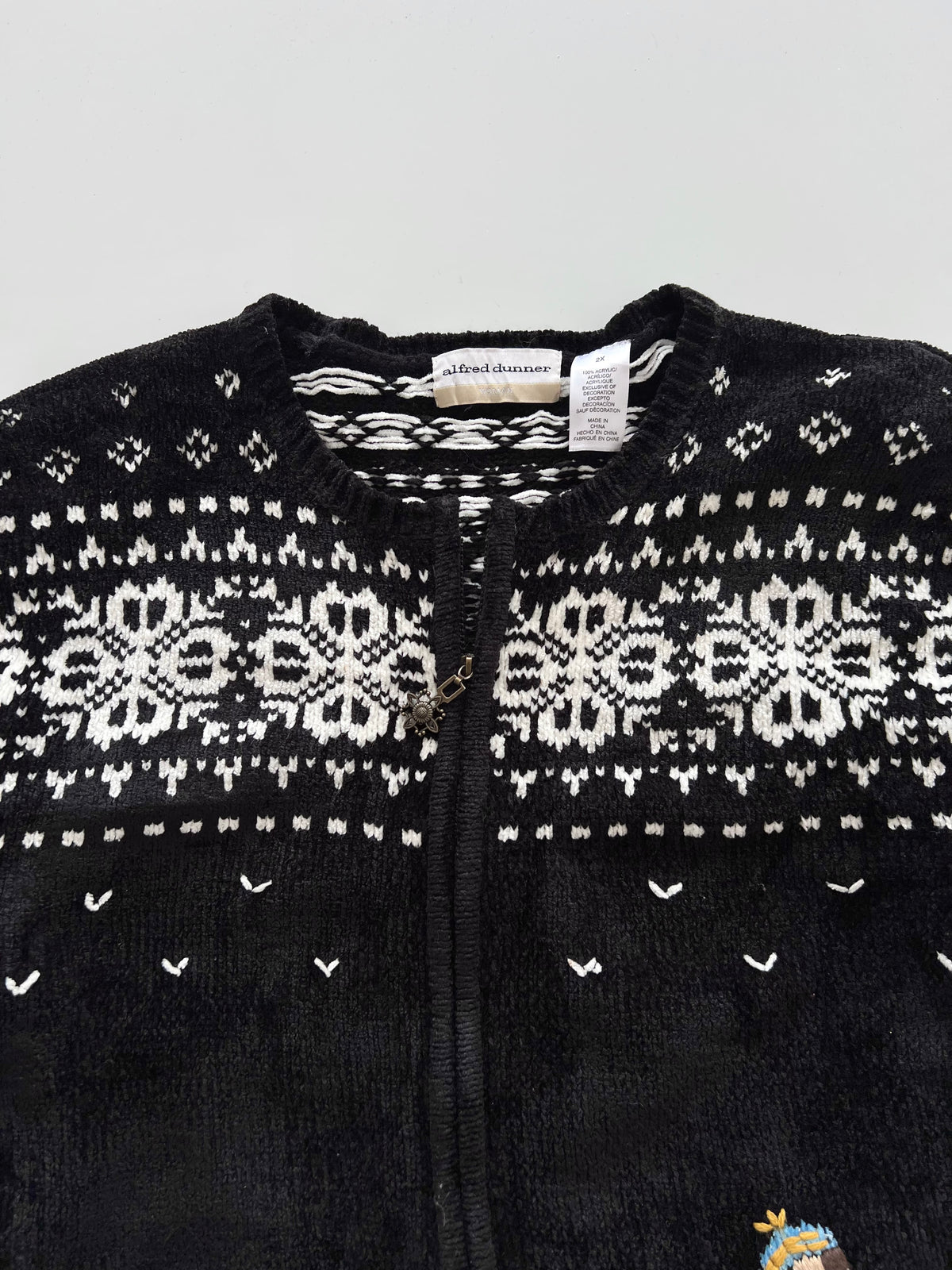 Alfred Dunner Embroidered Sweater-Bust 52