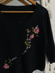 Embroidered Vintage Sweater-Bust38
