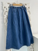 Load image into Gallery viewer, Denim Long Skirt-Waist 26 to 28
