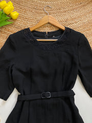 Belted Black Dresse-Bust 36