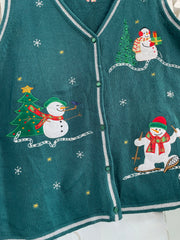 White Stag Christmas Sweater Vest-Bust 44