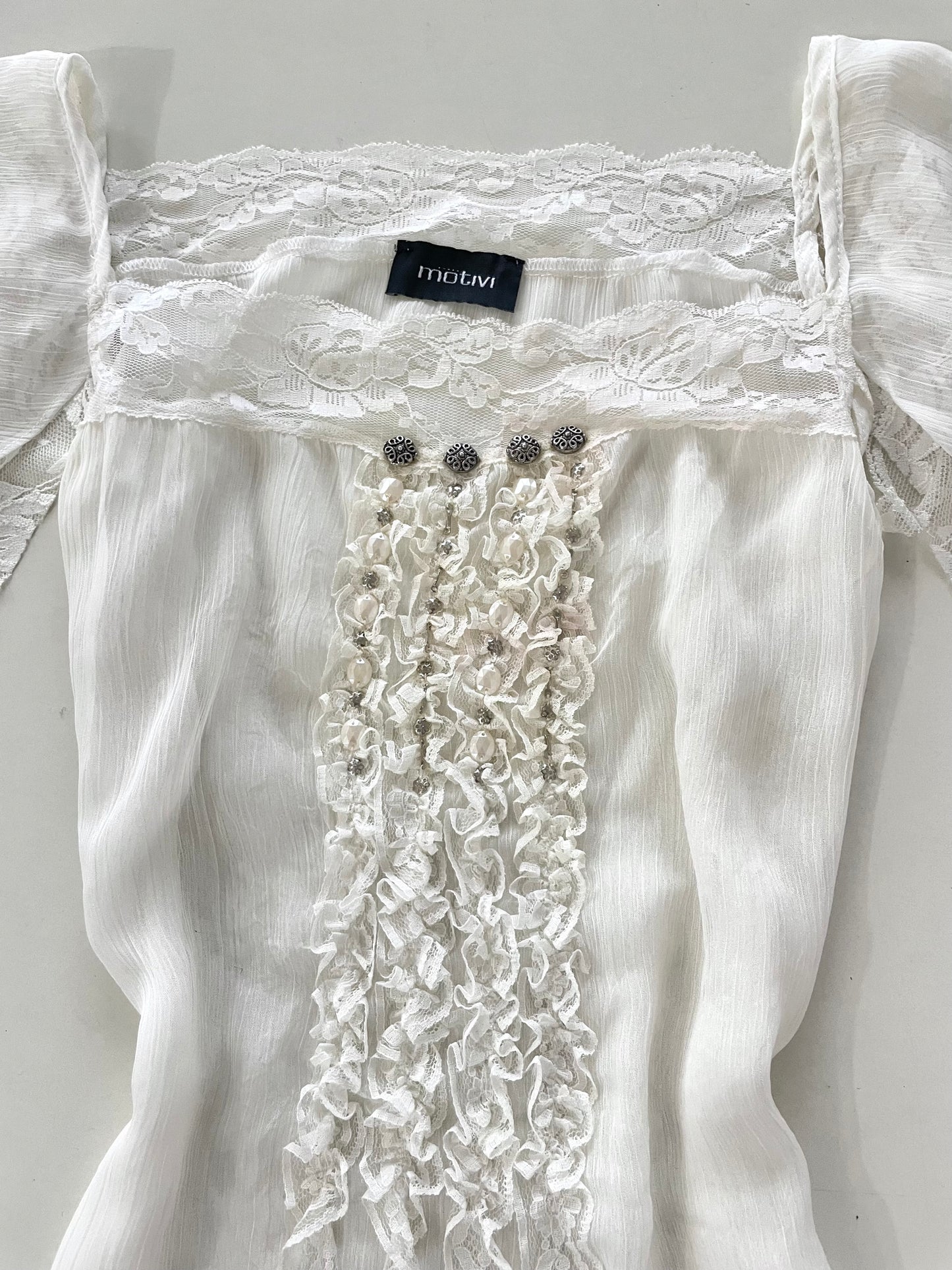 Motivi Lace Sheer Vintage Top-Bust 36