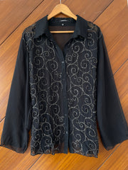 Sheer Glittery Shirt-Bust 54