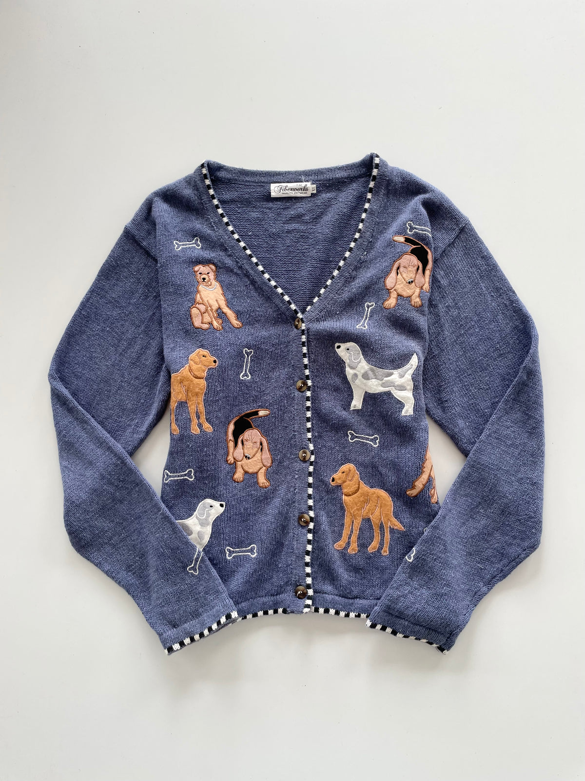 Fiberworks Embroidered Sweater Cardigan-Bust 52