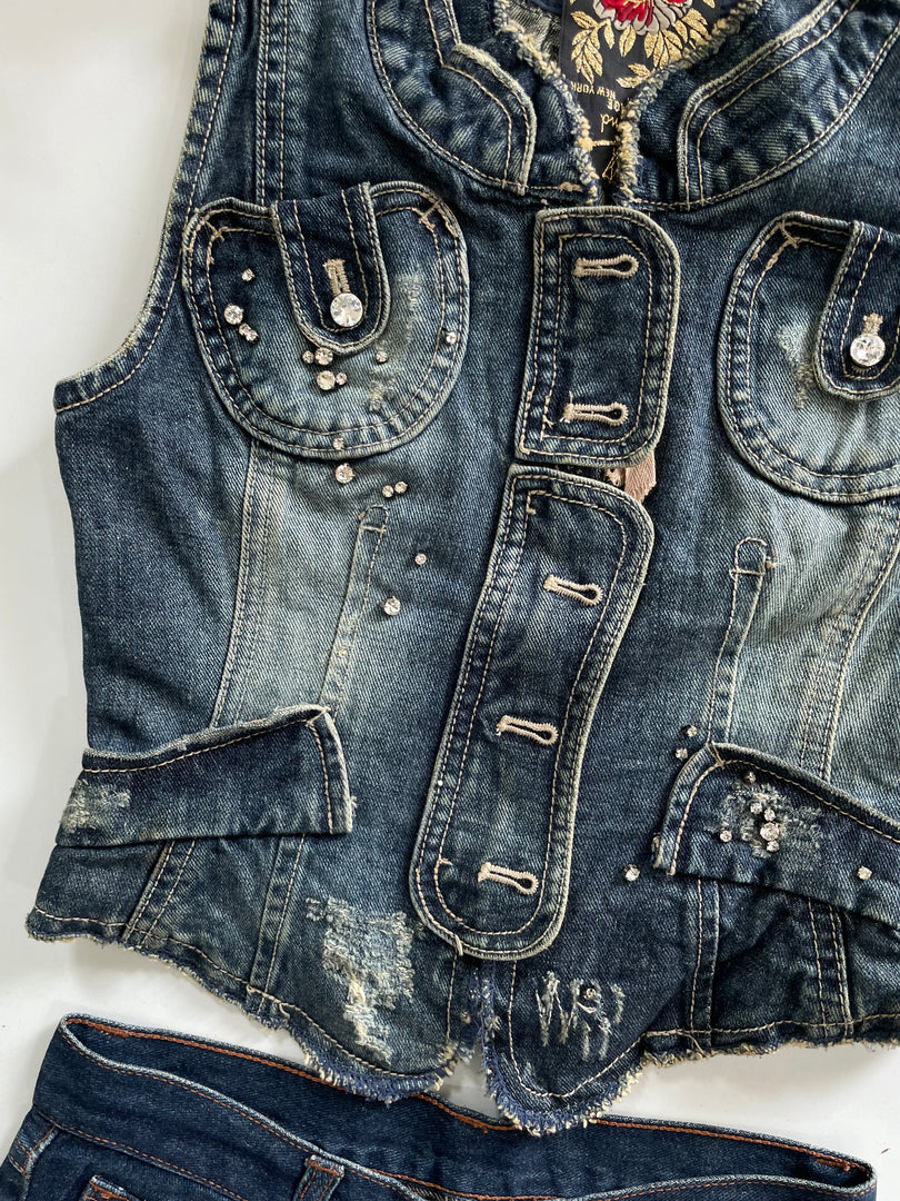 Denim Vest-Bust 28