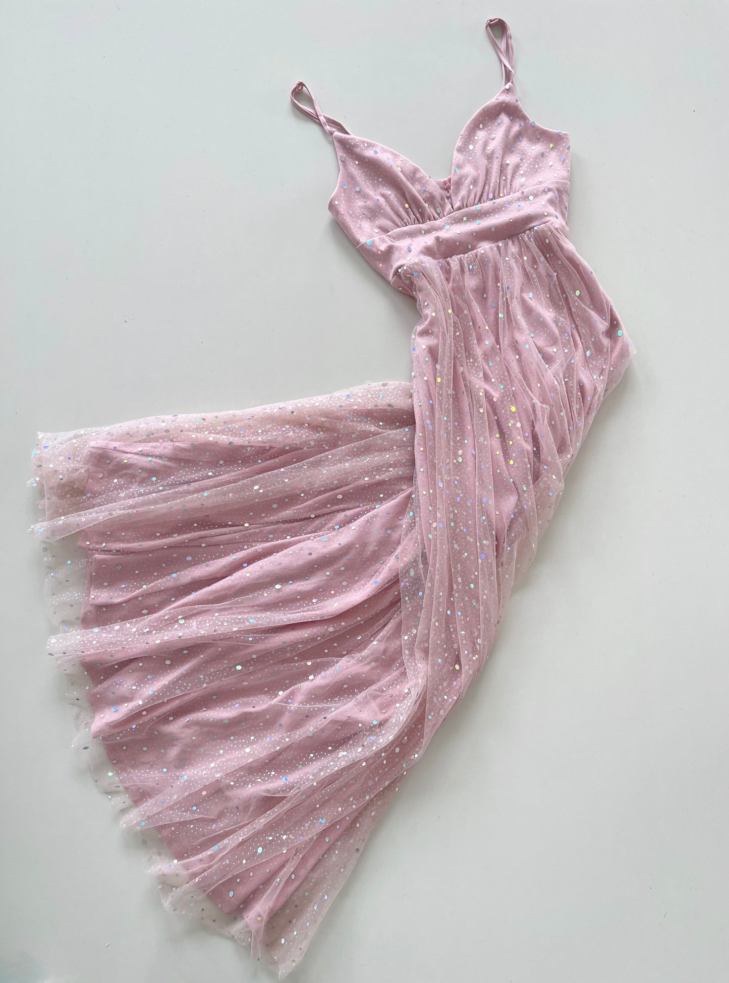 Powder Pink Tulle Dress-Bust  34