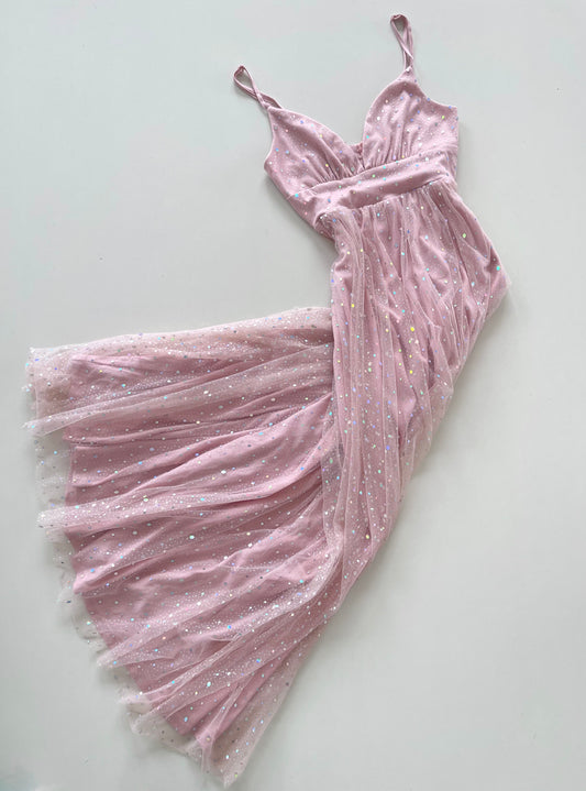 Powder Pink Tulle Dress-Bust  34