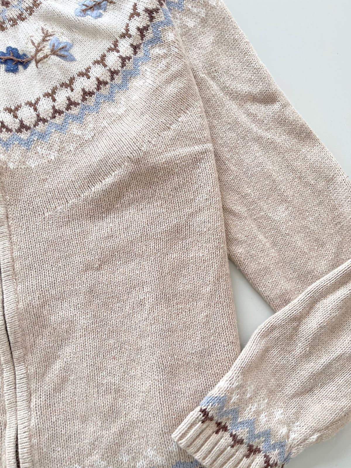 Croft&Barrow Embroidered Zipper Sweater-Bust 50