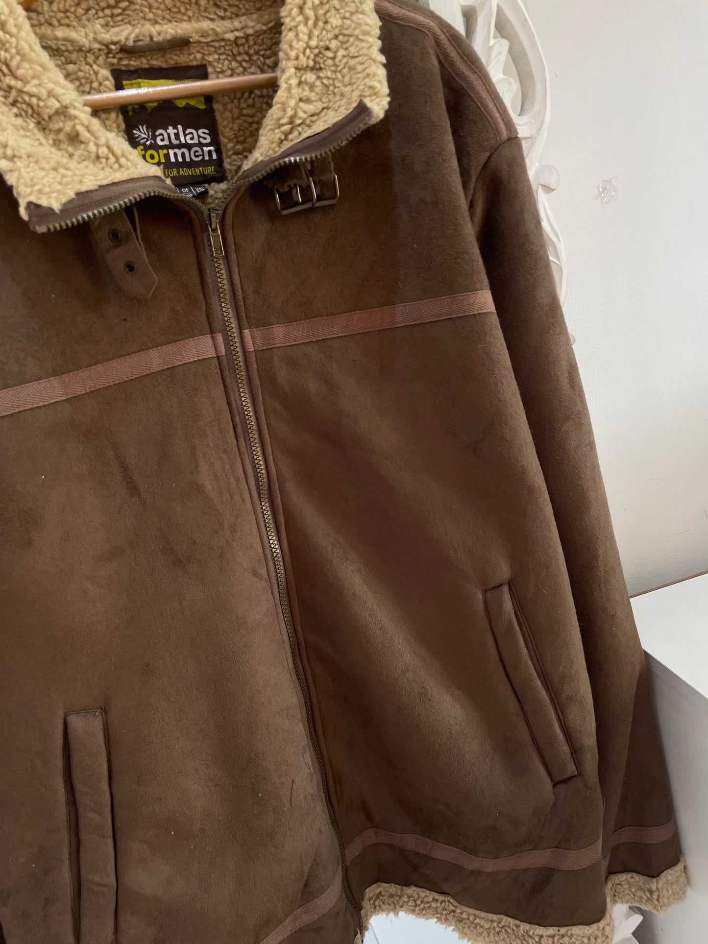 Fur Lined Thick Sherpa Jacket-Bust 54
