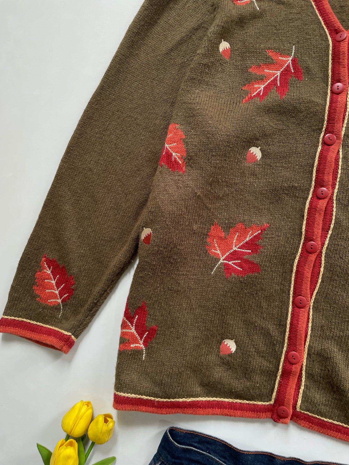 Christopher & Banks Vintage Embroidered Sweater-Bust 52