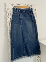Denim Long Skirt-Waist 28