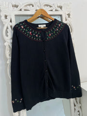 Embroidered Christmas Sweater-Bust 44