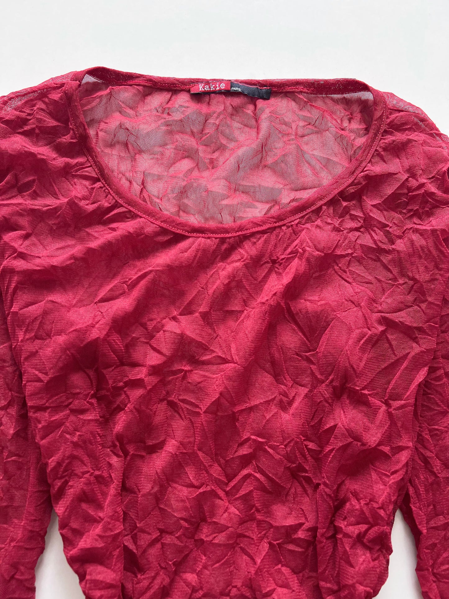 Kakie Scrunched Sheer Top-Bust 44 to 46