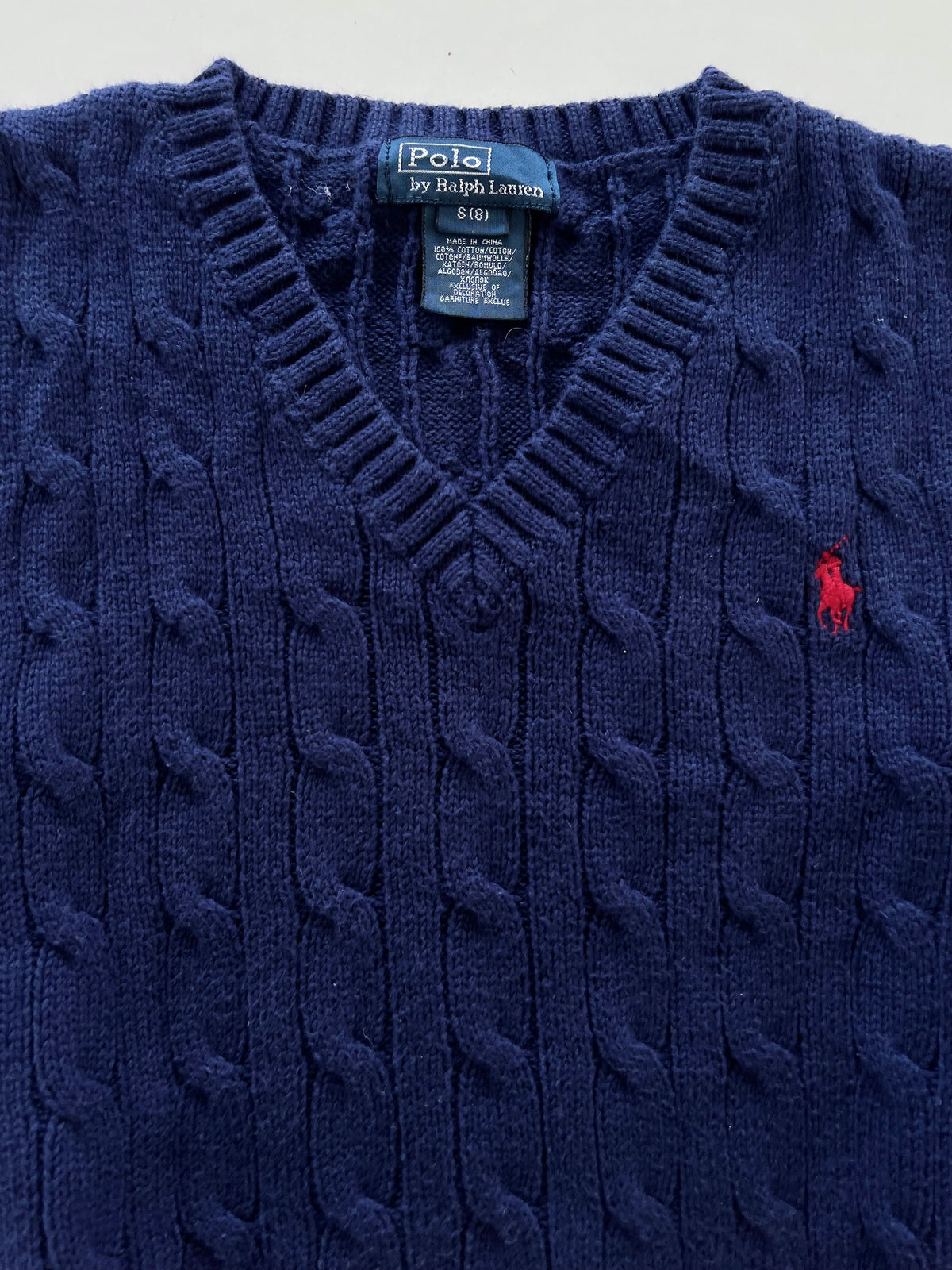 Ralph Lauren 100% Cotton Vintage Vest Sweater-Bust 30 to 32