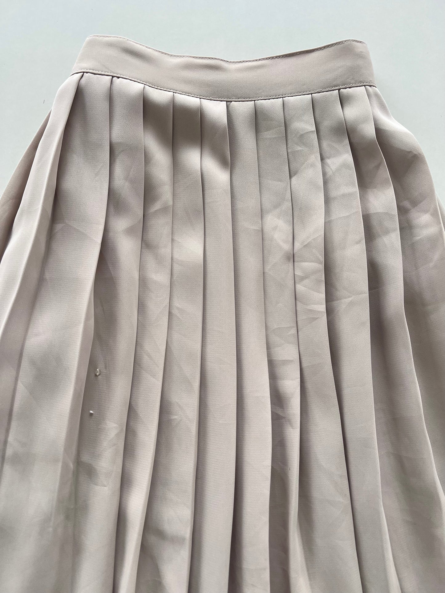 Beige Pleated Skirt-Waist 32