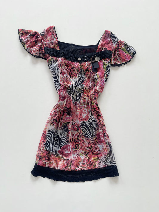 Y2k Lace Dress-Bust 44 to 46