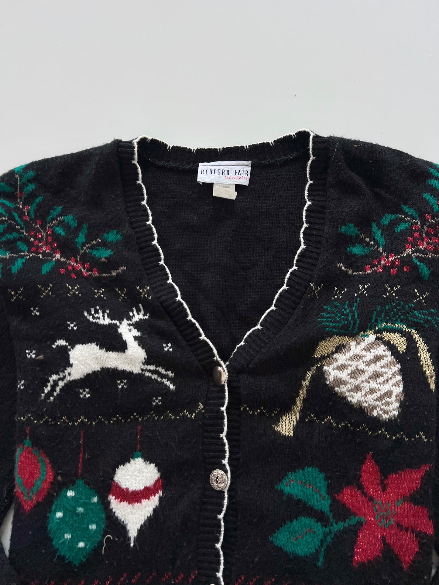 Bedford Fair Embroidered Sweater-Bust 46